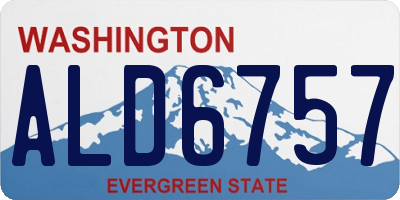 WA license plate ALD6757