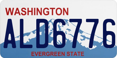 WA license plate ALD6776