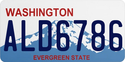 WA license plate ALD6786