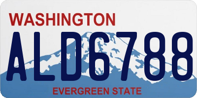 WA license plate ALD6788