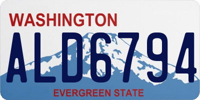WA license plate ALD6794