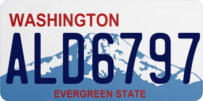 WA license plate ALD6797