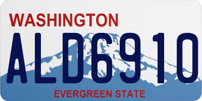 WA license plate ALD6910