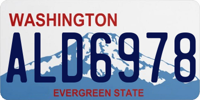 WA license plate ALD6978