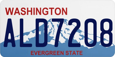 WA license plate ALD7208