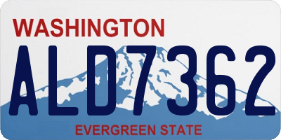 WA license plate ALD7362
