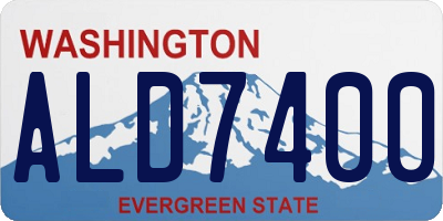 WA license plate ALD7400