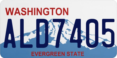 WA license plate ALD7405