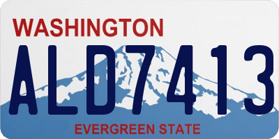 WA license plate ALD7413