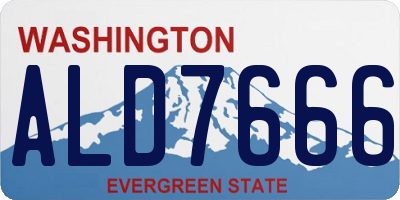 WA license plate ALD7666