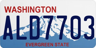 WA license plate ALD7703