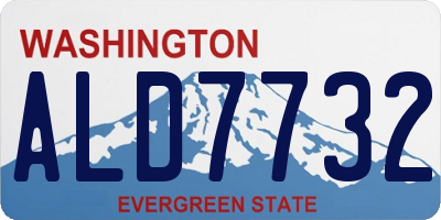 WA license plate ALD7732