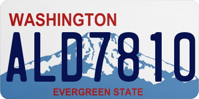 WA license plate ALD7810