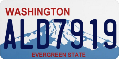 WA license plate ALD7919