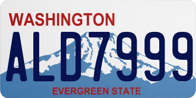 WA license plate ALD7999
