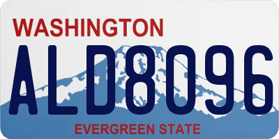 WA license plate ALD8096