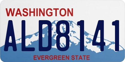 WA license plate ALD8141