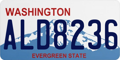 WA license plate ALD8236