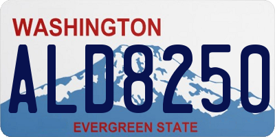 WA license plate ALD8250