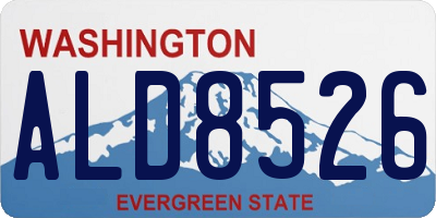 WA license plate ALD8526