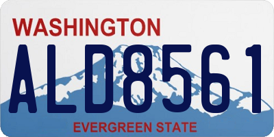 WA license plate ALD8561