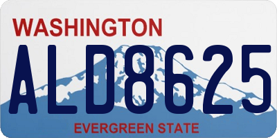 WA license plate ALD8625