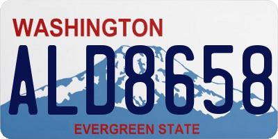 WA license plate ALD8658