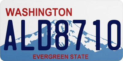 WA license plate ALD8710