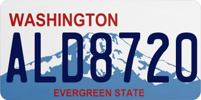 WA license plate ALD8720