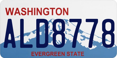 WA license plate ALD8778