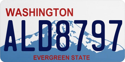 WA license plate ALD8797