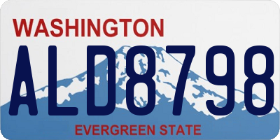 WA license plate ALD8798