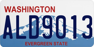 WA license plate ALD9013