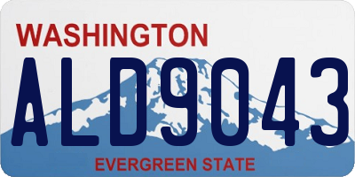WA license plate ALD9043
