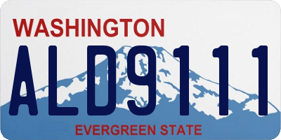 WA license plate ALD9111