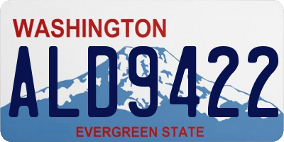 WA license plate ALD9422