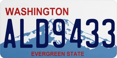 WA license plate ALD9433