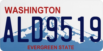WA license plate ALD9519