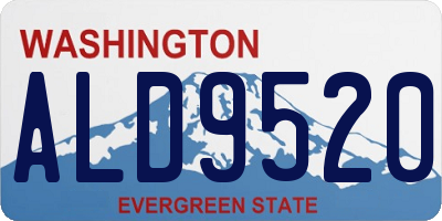 WA license plate ALD9520