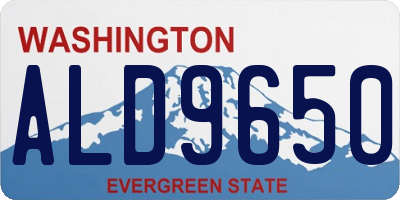WA license plate ALD9650