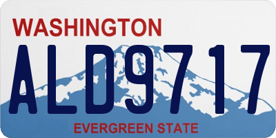 WA license plate ALD9717