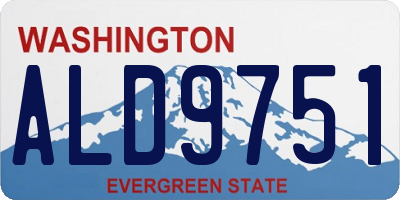 WA license plate ALD9751