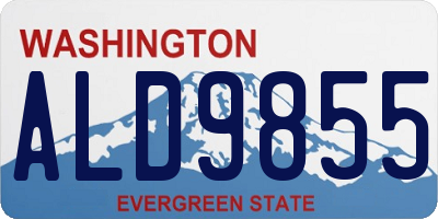 WA license plate ALD9855