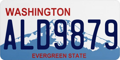 WA license plate ALD9879