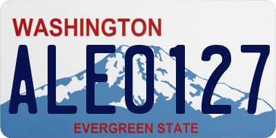 WA license plate ALE0127