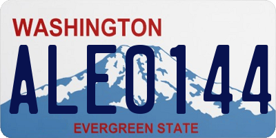 WA license plate ALE0144