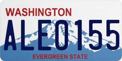 WA license plate ALE0155