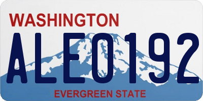 WA license plate ALE0192