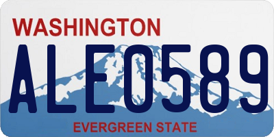 WA license plate ALE0589