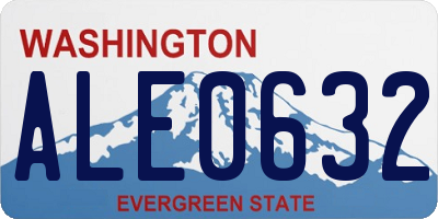 WA license plate ALE0632